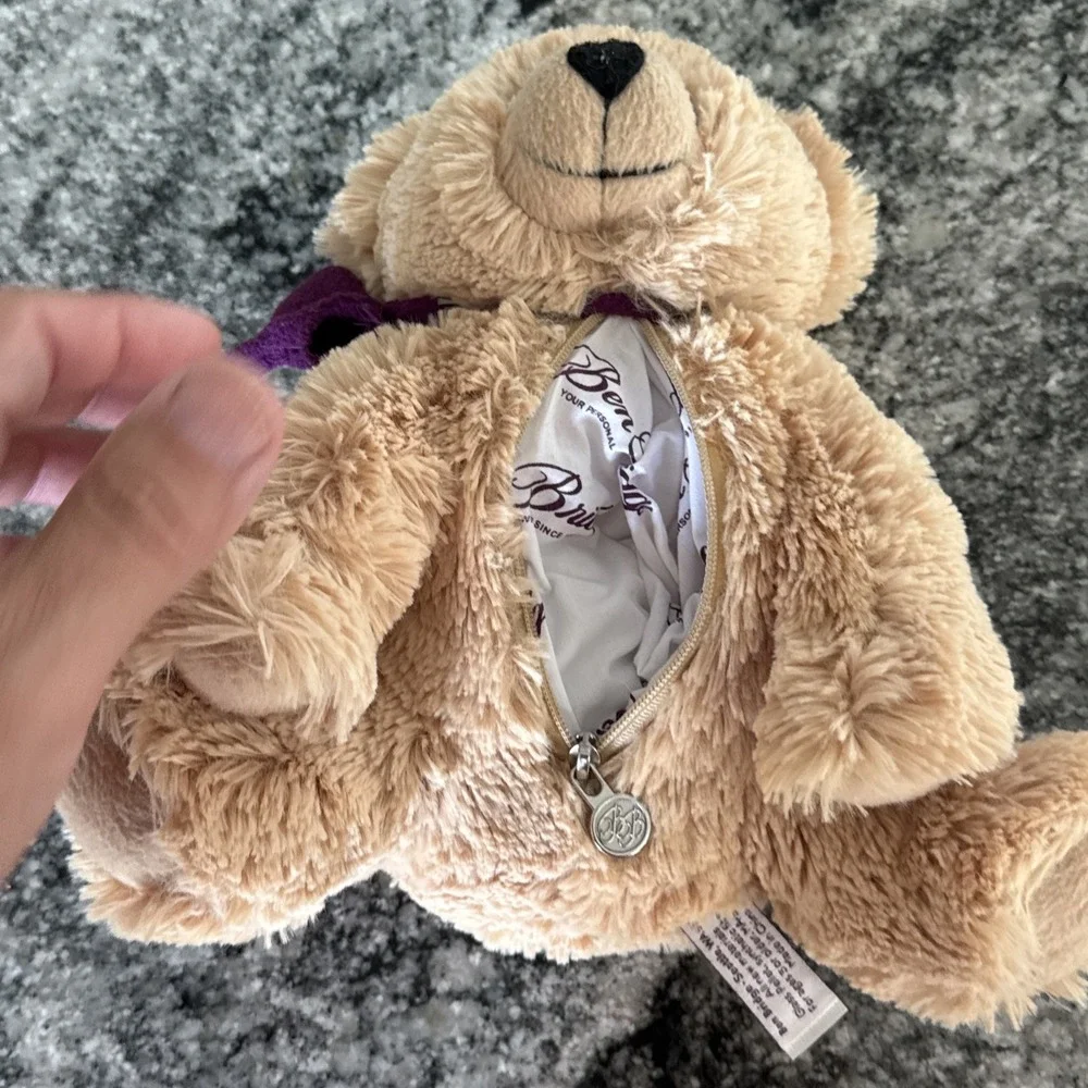 Benny Bear Ben Bridge XXVIII Stuffed Plush Tan Jewelry Zipper Mittens 2014 Small